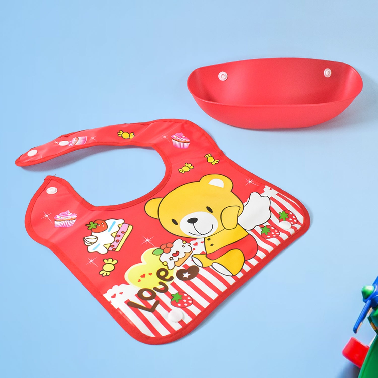 Multifunctional Waterproof BPA Free Reusable Soft Fabric Plastic Baby Bib (1 Pc) Multifunctional Waterproof BPA Free Reusable Soft Fabric Plastic Baby Bib (1 Pc)